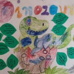 Plansza z zapytajkami dzieci do tematu Dinozaury